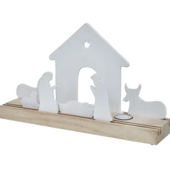 Gifi Crèche céramique et bois H22,5cm^ Décoration Intérieure De Noël