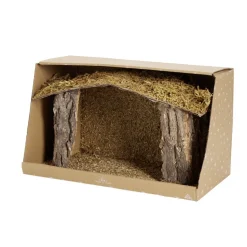 Gifi Crèche de Noël en bois et mousse 37x18xH22cm^ Décoration Intérieure De Noël