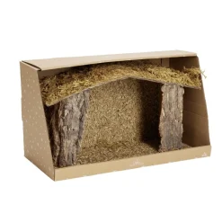 Gifi Crèche de Noël en bois et mousse 37x18xH22cm^ Décoration Intérieure De Noël