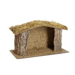 Gifi Crèche de Noël en bois et mousse 37x18xH22cm^ Décoration Intérieure De Noël