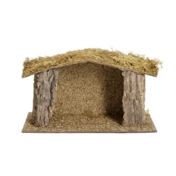 Gifi Crèche de Noël en bois et mousse 37x18xH22cm^ Décoration Intérieure De Noël
