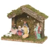 Gifi Crèche de Noël lumineuse et 7 santons^ Décoration Extérieure De Noël