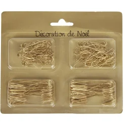 Gifi Crochet de Noël x 200 doré^ Décoration Sapin