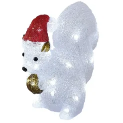 Gifi Écureuil de Noël lumineux 30 LED Blanc froid^ Décoration Extérieure De Noël