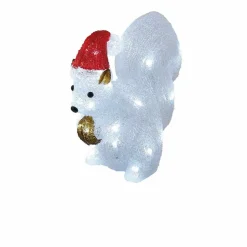 Gifi Écureuil de Noël lumineux Solaire 30 LED blanc froid^ Décoration Extérieure De Noël