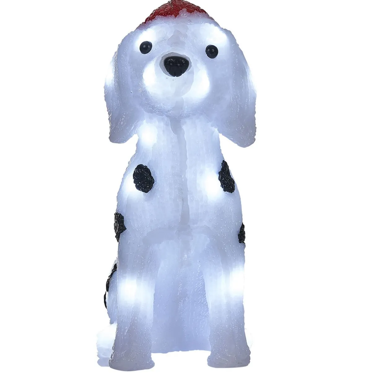 Gifi Dalmatien de Noël lumineux 30 LED blanc froid H30cm^ Décoration Extérieure De Noël