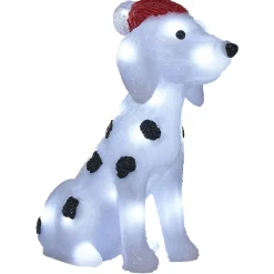 Gifi Dalmatien de Noël lumineux 30 LED blanc froid H30cm^ Décoration Extérieure De Noël