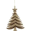Gifi Déco à suspendre sapin pailleté doré^ Décoration Sapin