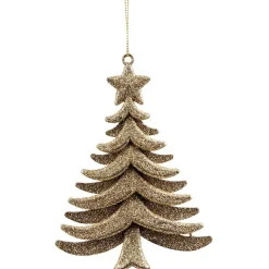 Gifi Déco à suspendre sapin pailleté doré^ Décoration Sapin