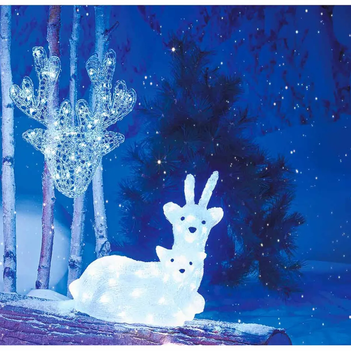 Gifi Déco de Noël renne 2D extérieur 35 LED^ Décoration Extérieure De Noël