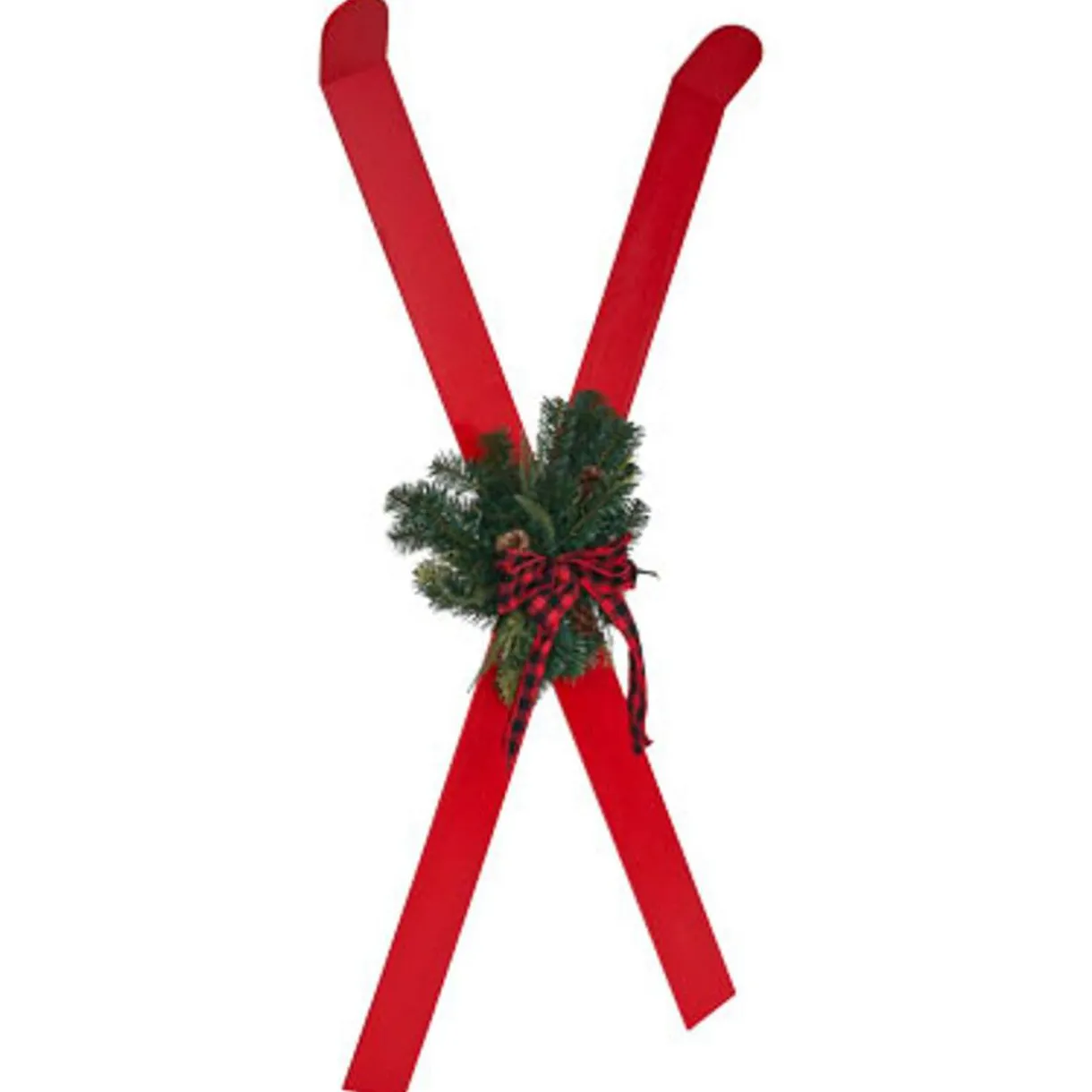 Gifi Décoration à poser ski bois rouge x2^ Décoration Intérieure De Noël