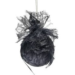 Gifi Décoration à suspendre de Noël à plumes dorée et noire^ Décoration Sapin