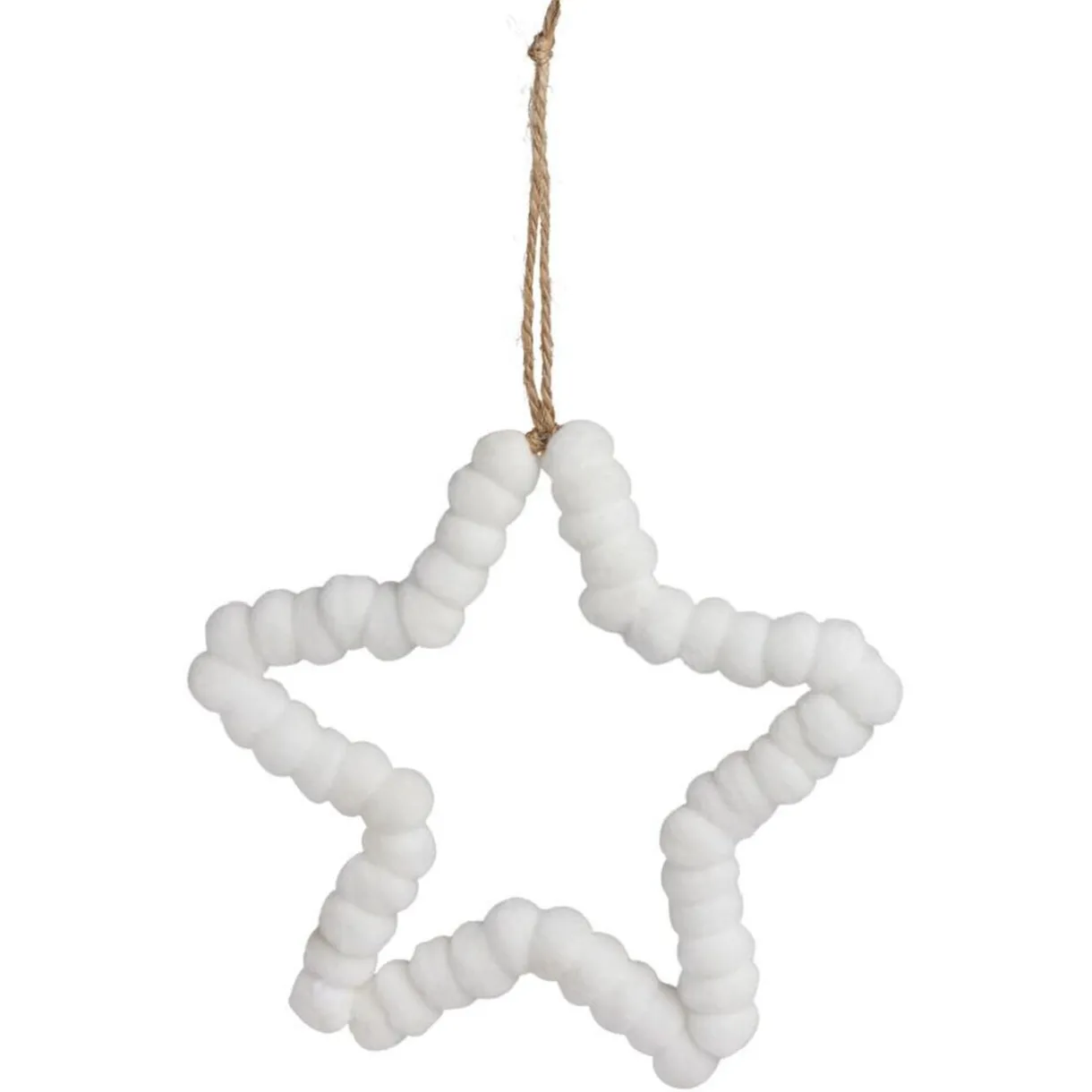 Gifi Décoration à suspendre Noël étoile laine blanc^ Décoration Sapin