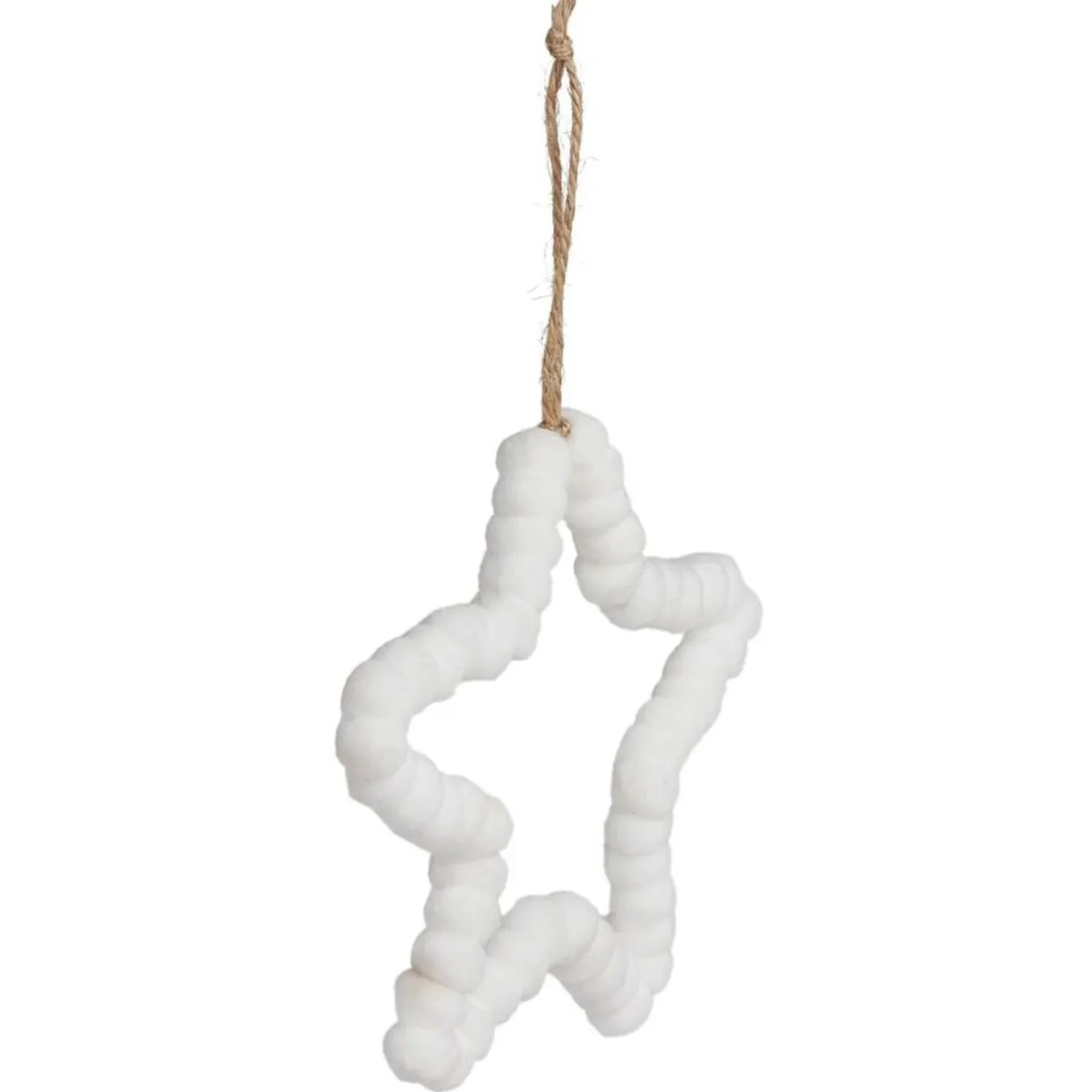 Gifi Décoration à suspendre Noël étoile laine blanc^ Décoration Sapin