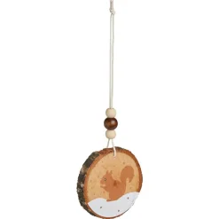 Gifi Décoration à suspendre rondin bois animaux de la forêt Ø6cm^ Décoration Sapin