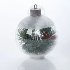 Gifi Décoration boule lumineuse transparente plantes 5 LED^ Décoration Extérieure De Noël