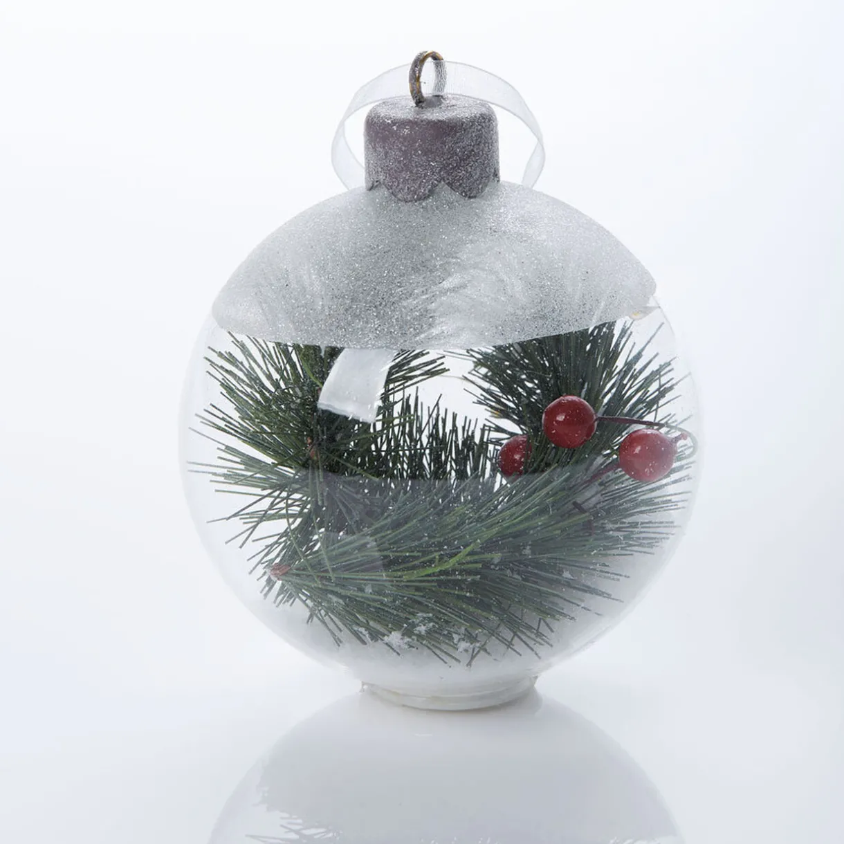 Gifi Décoration boule lumineuse transparente plantes 5 LED^ Décoration Extérieure De Noël