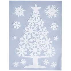 Gifi Décoration de fenêtre éléctrostatique finition velours Noël^ Décoration De Fenêtre