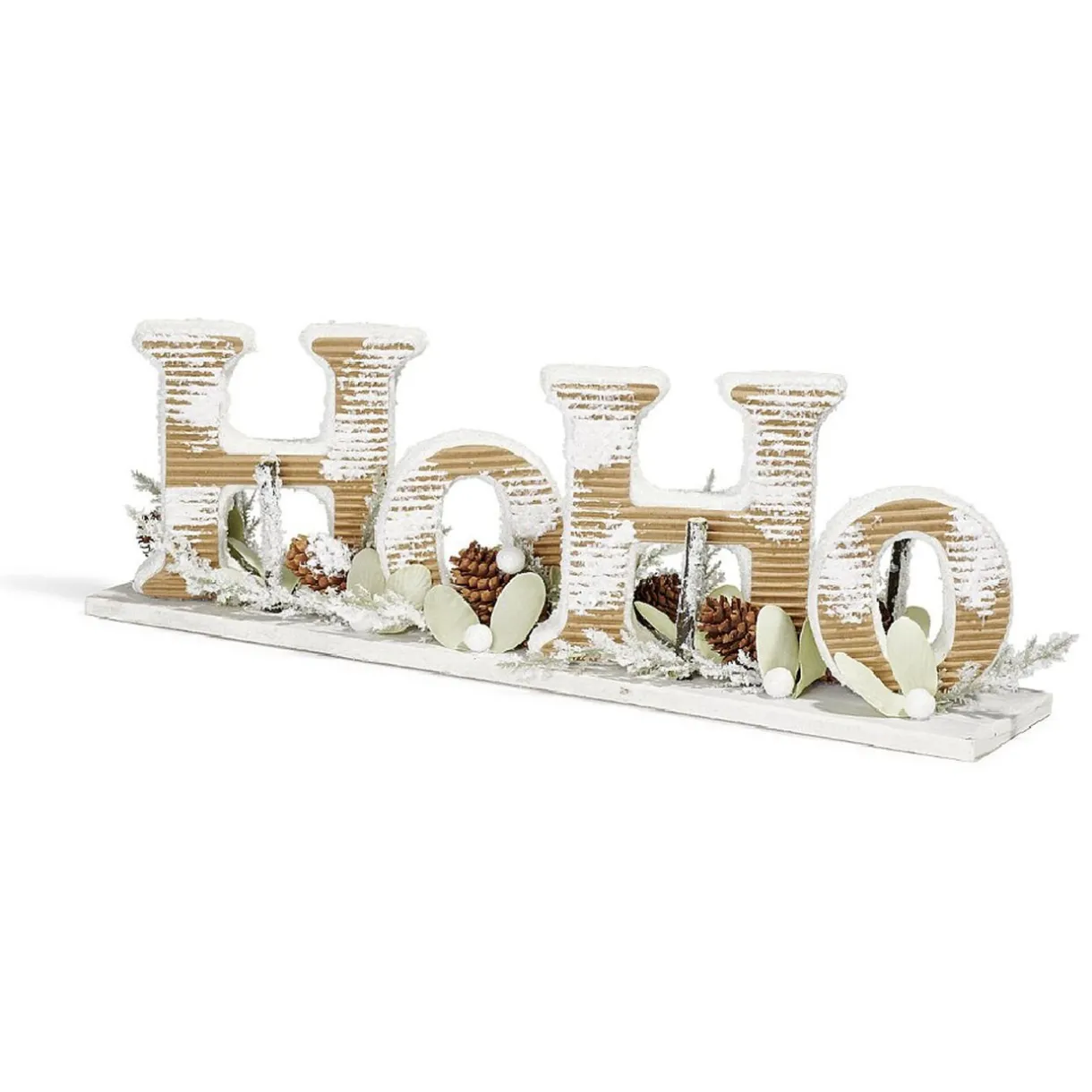 Gifi Décoration de Noël à poser HoHo effet mousse et bois^ Décoration Intérieure De Noël