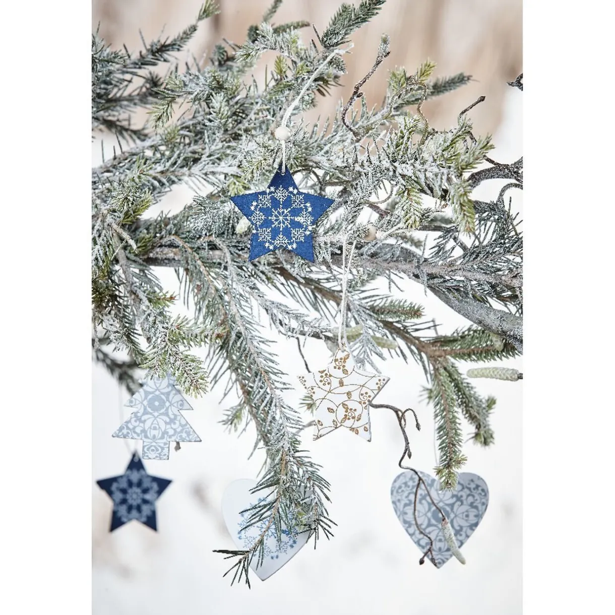 Gifi Décoration de Noël à suspendre givré x 36^ Décoration Sapin