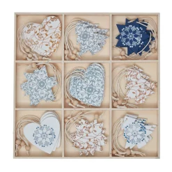 Gifi Décoration de Noël à suspendre givré x 36^ Décoration Sapin