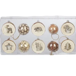 Gifi Décoration de Noël à suspendre en bois x10^ Décoration Sapin