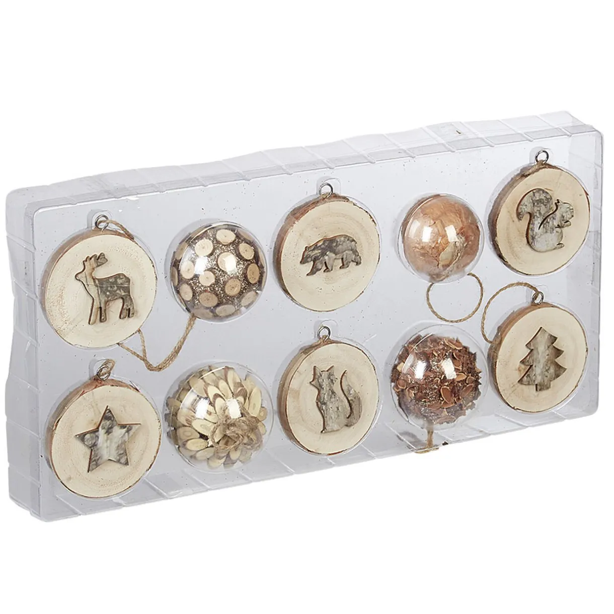 Gifi Décoration de Noël à suspendre en bois x10^ Décoration Sapin