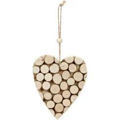 Gifi Décoration de Noël à suspendre, effet rondins de bois