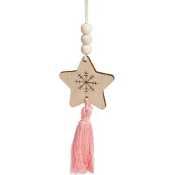 Gifi Décoration de Noël à suspendre avec pompons H15cm x5^ Décoration Sapin
