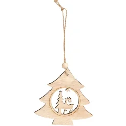 Best Gifi Décoration de Noël à suspendre en bois 12xH12cm - 3 modèles