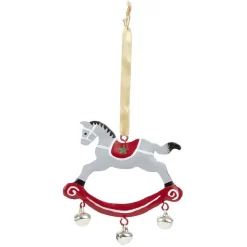 Gifi Décoration de Noël cheval en métal à suspendre^ Décoration Sapin