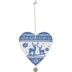 Gifi Décoration de Noël coeur en bois à suspendre^ Décoration Sapin