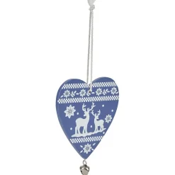 Gifi Décoration de Noël coeur en bois à suspendre^ Décoration Sapin