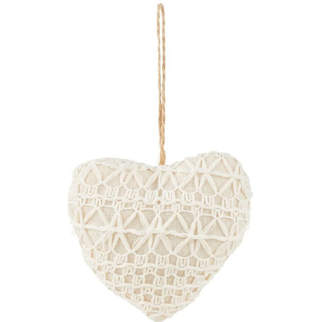 Gifi Décoration de Noël coeur et étoile à suspendre blanche^ Décoration Sapin