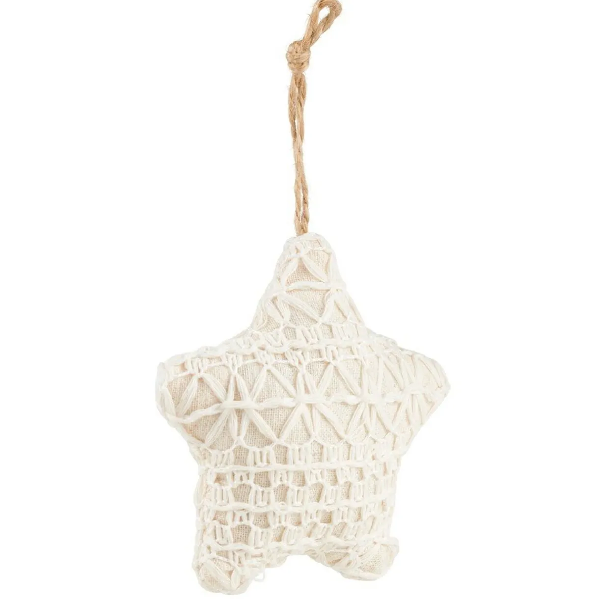 Gifi Décoration de Noël coeur et étoile à suspendre blanche^ Décoration Sapin