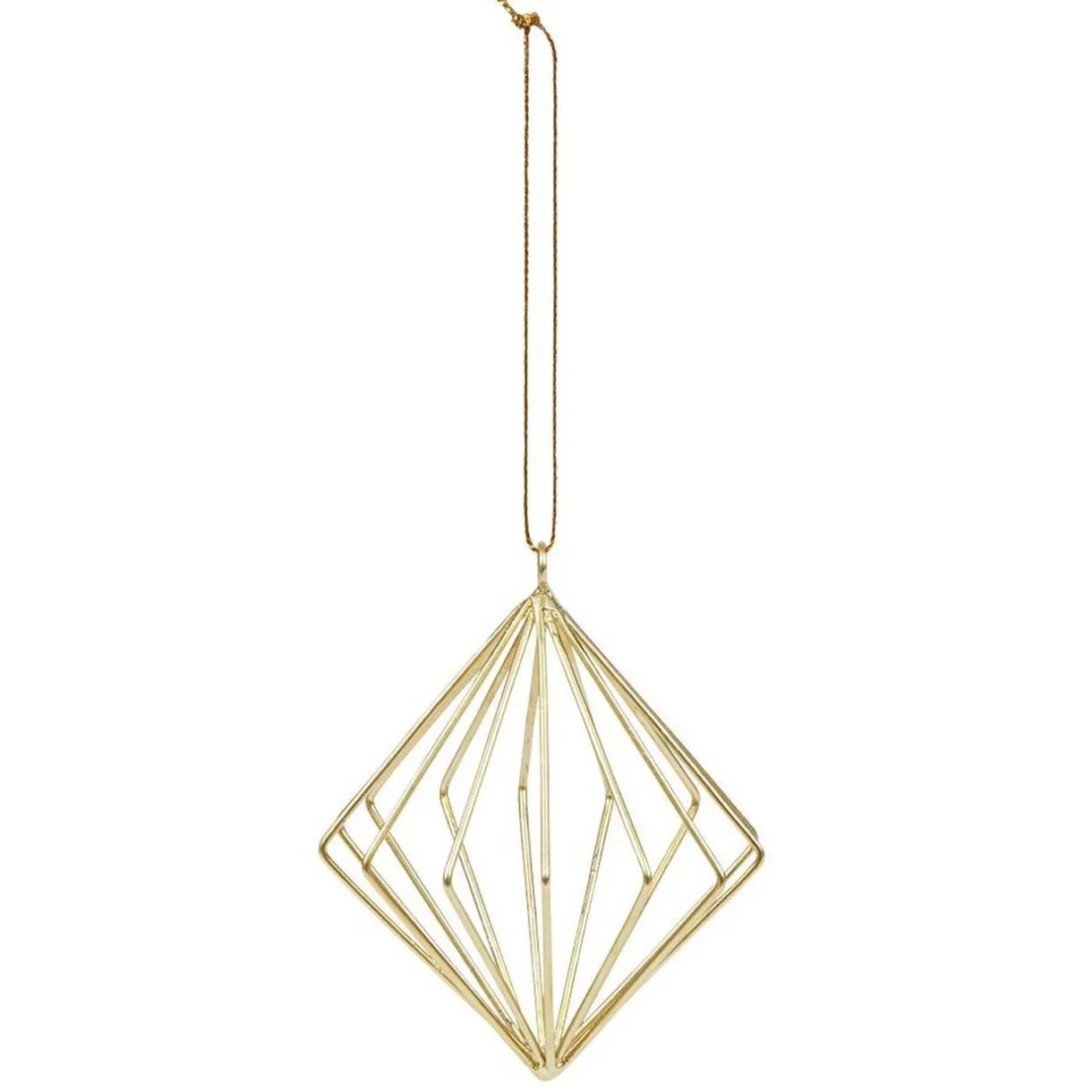 Gifi Décoration de Noël diamant en métal doré à suspendre^ Décoration Sapin