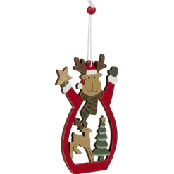 Gifi Décoration de Noël en bois à suspendre^ Décoration Sapin