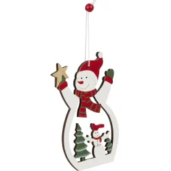 Gifi Décoration de Noël en bois à suspendre^ Décoration Sapin