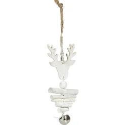 Gifi Décoration de Noël en bois à suspendre L14X6.5X2 cm^ Décoration Sapin