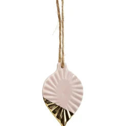 Gifi Décoration de Noël en céramique avec finition dorée H.8 cm^ Décoration Sapin