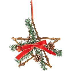 Gifi Décoration de Noël en rotin à suspendre^ Décoration Intérieure De Noël