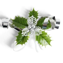 Online Gifi Décoration de Noël noeud et houx H20,5 cm - 3 coloris