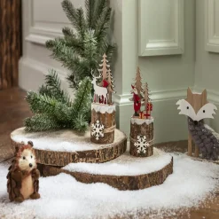 Gifi Décoration de Noël rondin à poser^ Décoration Intérieure De Noël