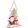 Best Gifi Décoration de Noël sapin et Père Noël en bois à poser