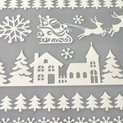 Gifi Décoration de Noël stickers motif paysage^ Décoration De Fenêtre