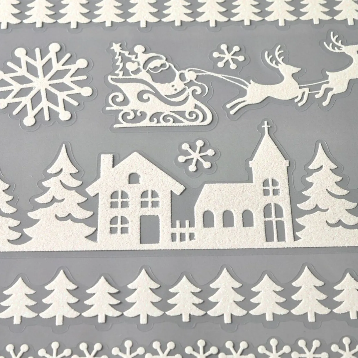 Gifi Décoration de Noël stickers motif paysage^ Décoration De Fenêtre