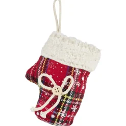 Gifi Décoration de Noël tartan à suspendre^ Décoration Sapin