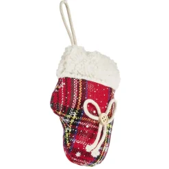 Gifi Décoration de Noël tartan à suspendre^ Décoration Sapin