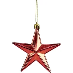 Gifi Décoration de Noël étoile à suspendre rouge x6^ Décoration Sapin