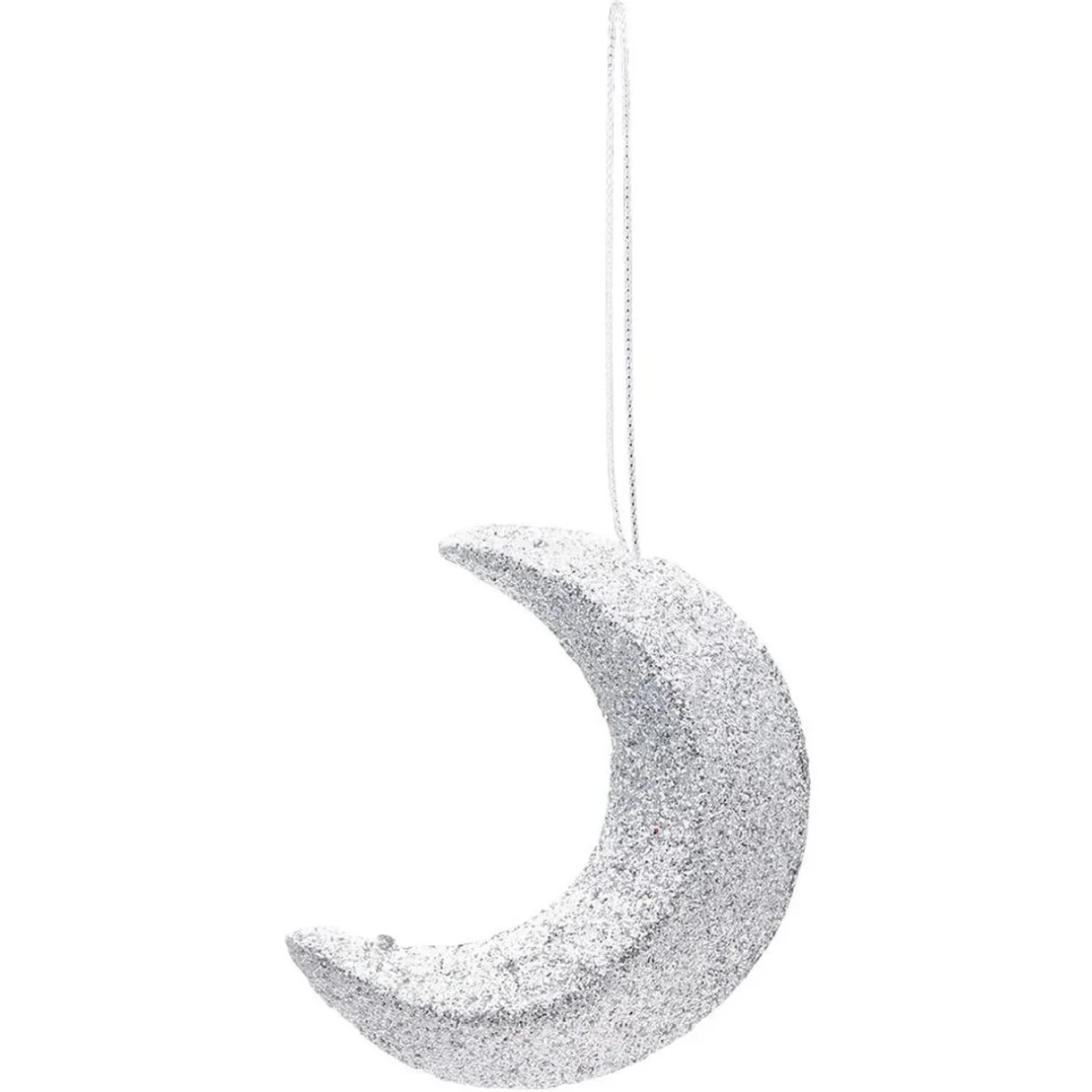 Outlet Gifi Décoration de Noël étoile et lune argentées à suspendre